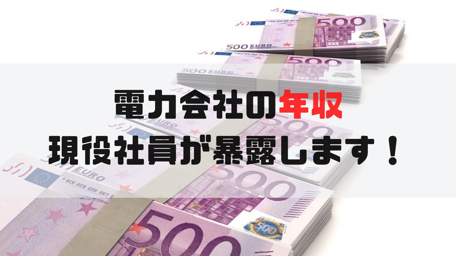 現役社員が電力会社の院卒の年収を大公開！三年目で〇〇〇万円 