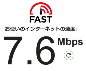 回線速度７，６